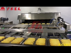 Garis produksi roti, toko roti, penguji, oven terowongan, depanner, pendingin,