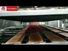 Otomatis roti bakar produksi garis, lided, de-lided, Tunnel Oven Bakery,