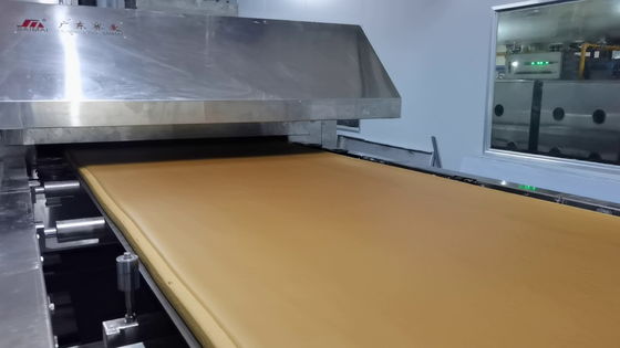 Biskuit Kue Sabuk Baja Memanggang Oven Terowongan Gas Konveksi Udara Panas